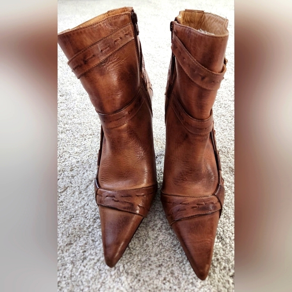 Charlie One Horse Cognac Colored Booties - Picture 2 of 5